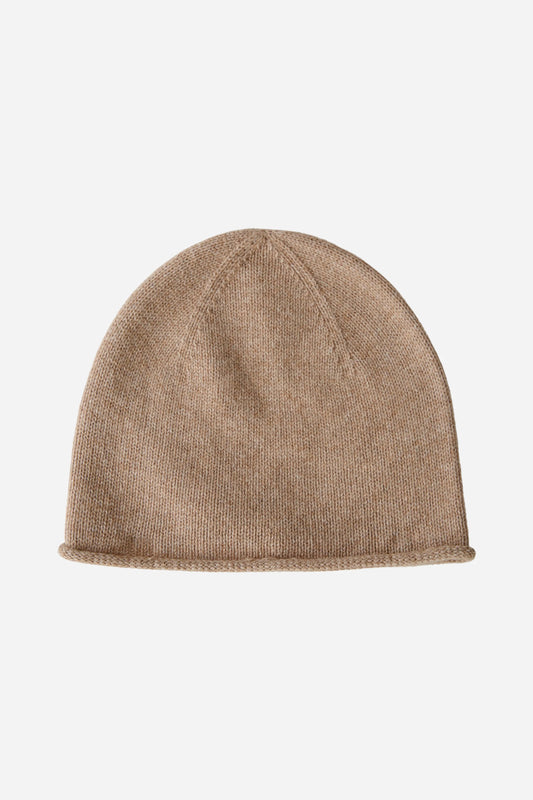 Oui Beige Melange Wool Hat