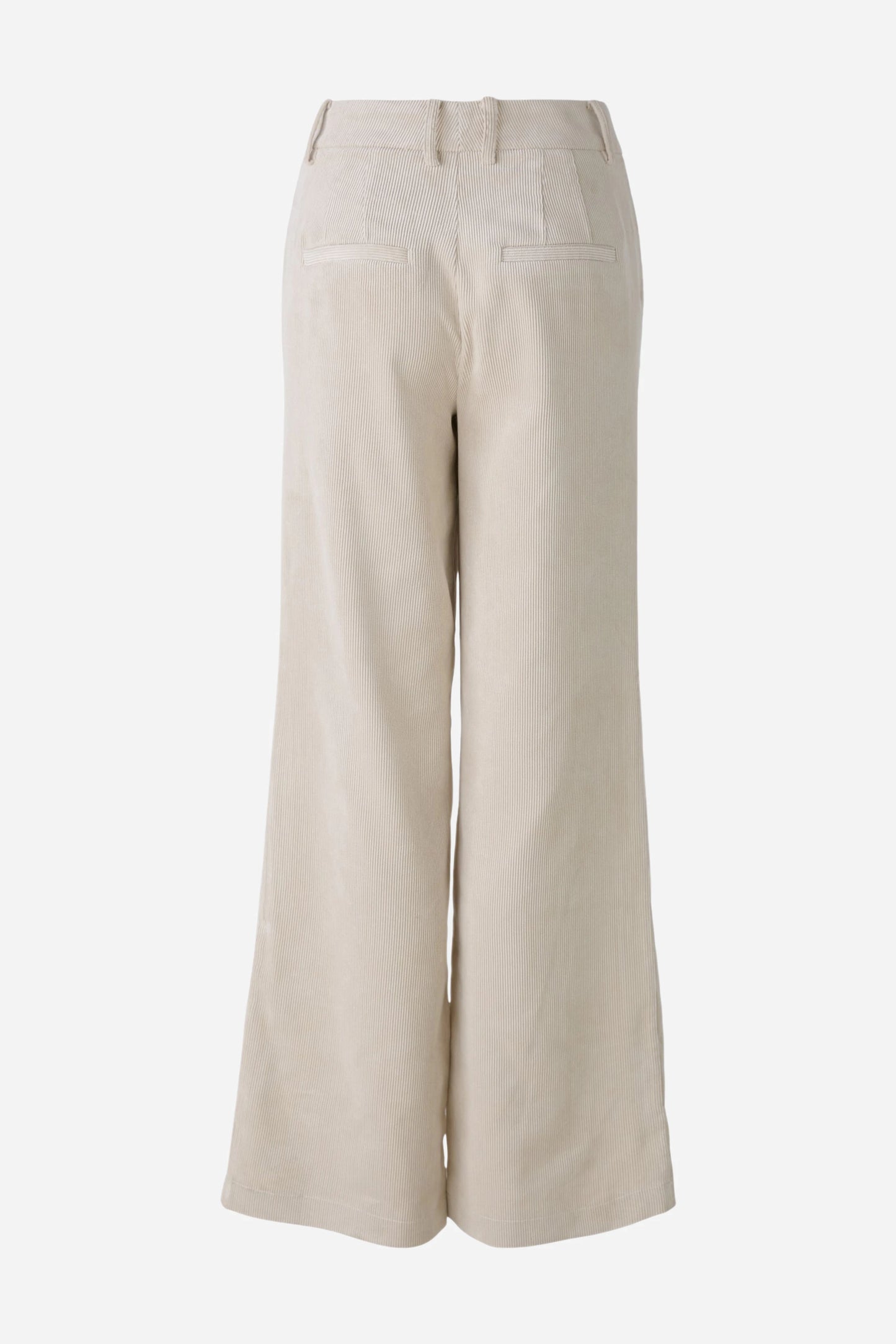 Oui Light Beige Straight Leg Cord Trousers