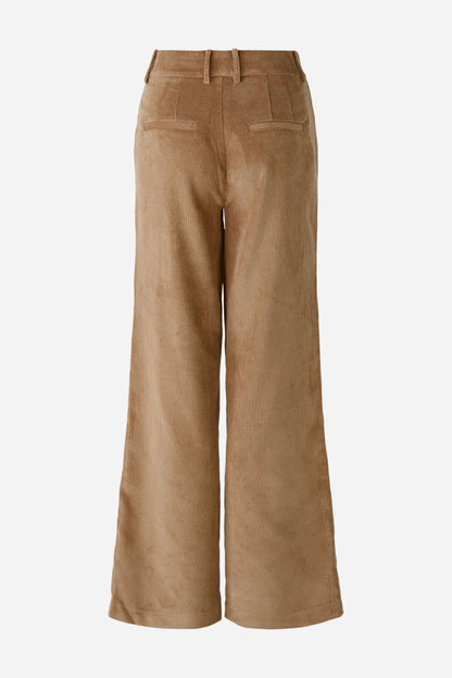 Oui Camel Straight Leg Cord Trousers