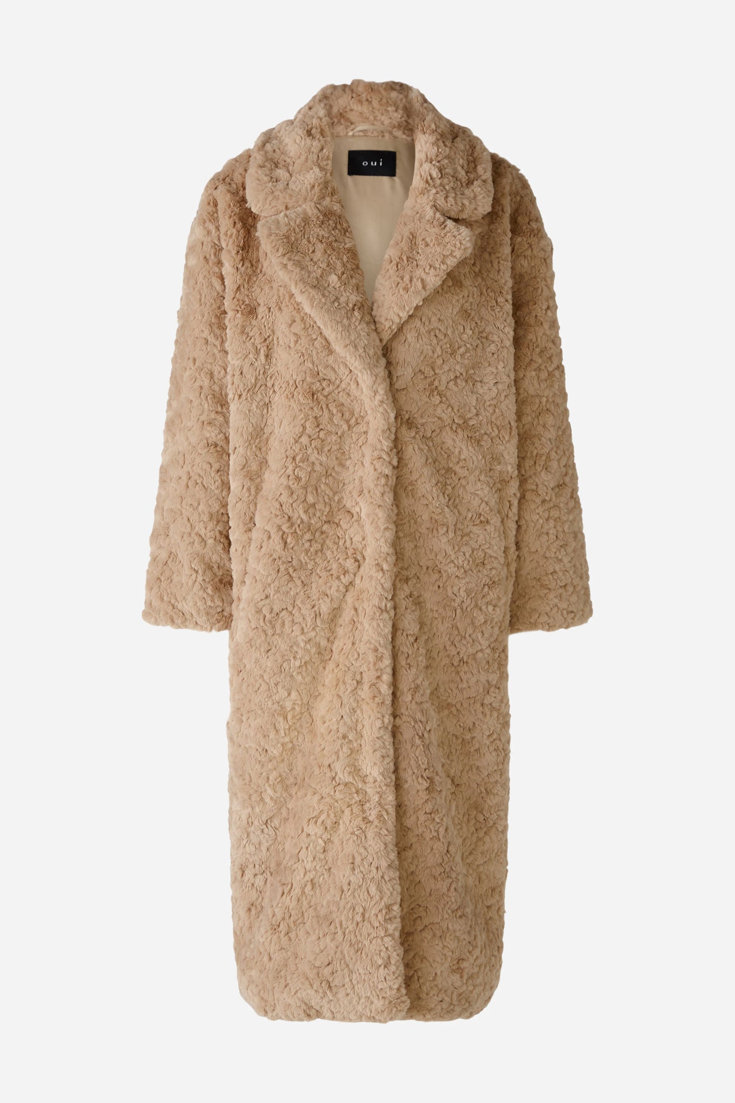 Oui Stone Faux Fur Coat