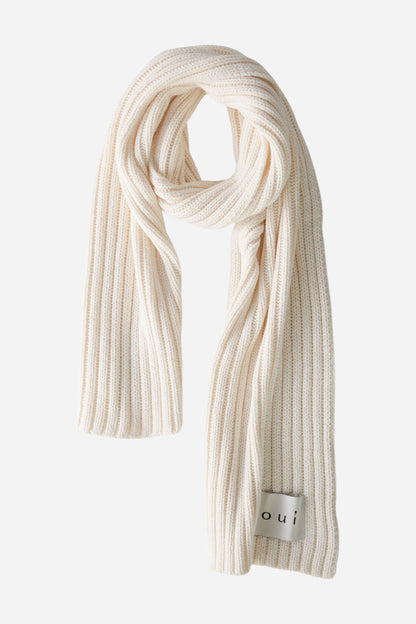 Oui Pristine Rib Knit Scarf