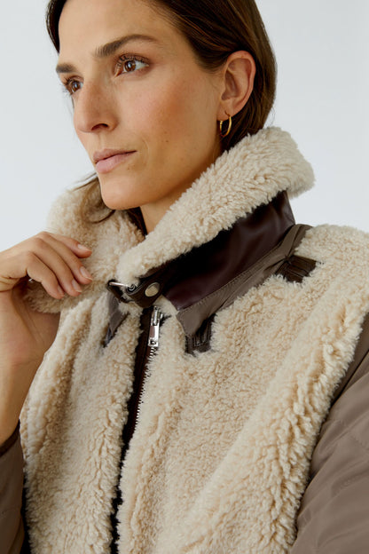 Oui Light Brown/Stone Reversible Jacket