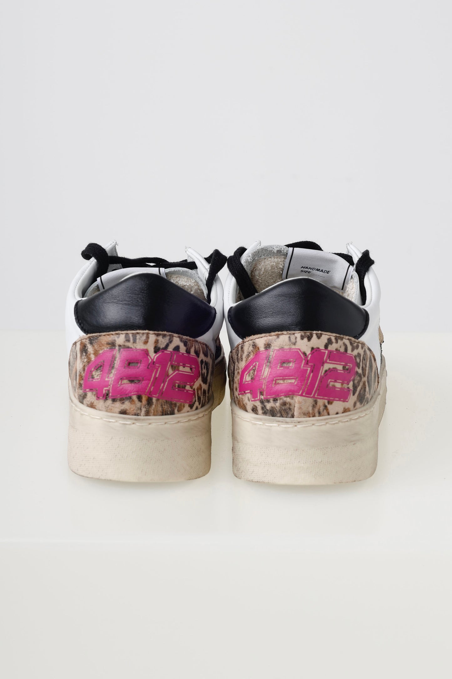 4B12 Kyle Beige/Animal/Black Trainers