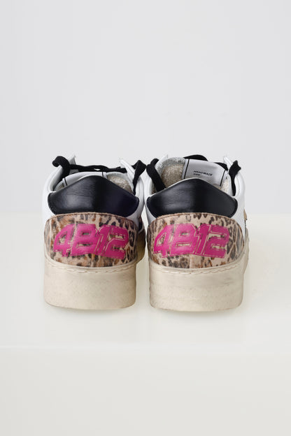 4B12 Kyle Beige/Animal/Black Trainers