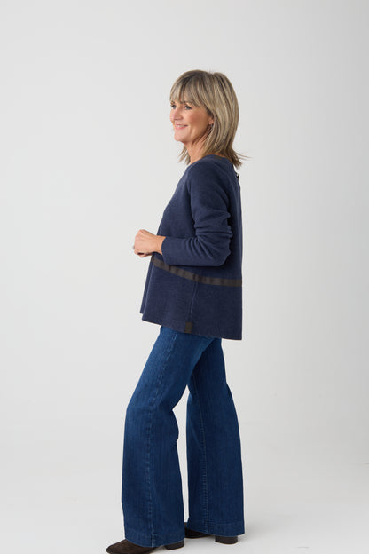 HS Evening Blue Jumper w/Band at Waist
