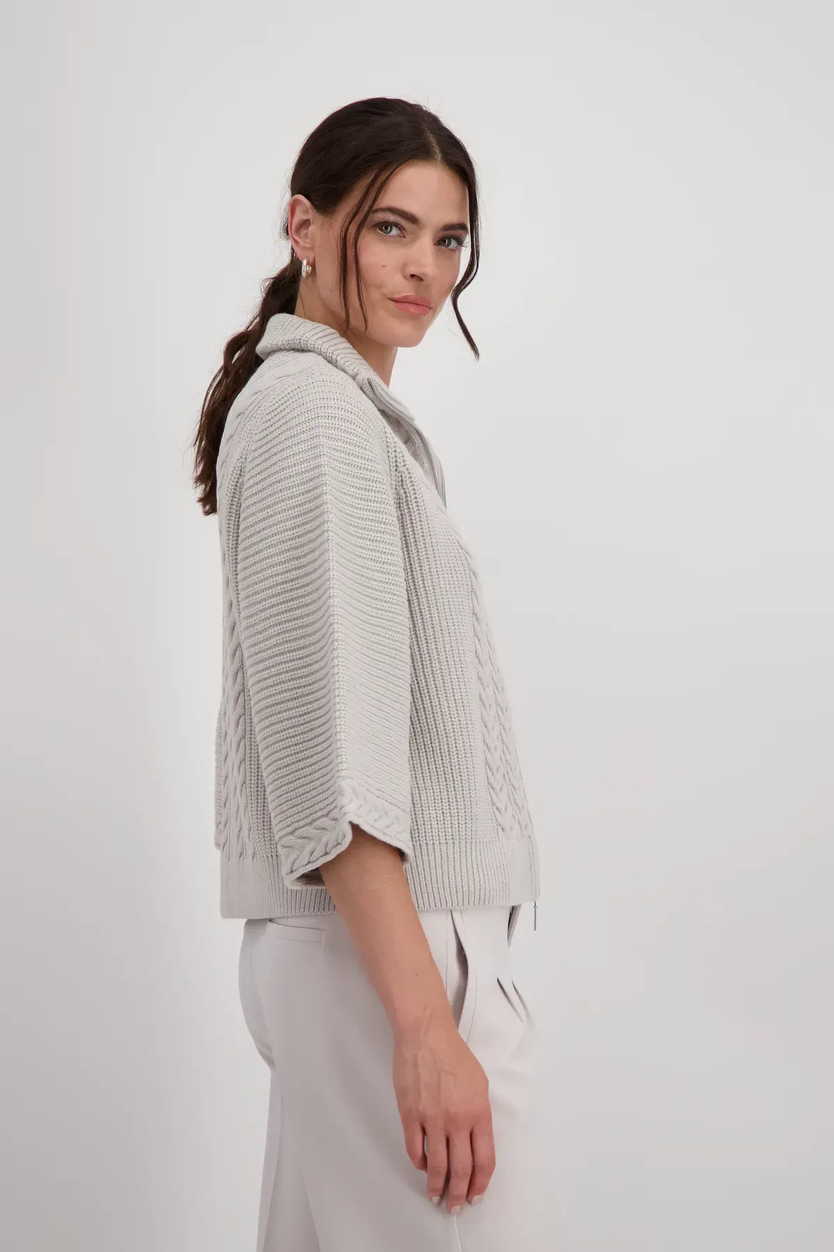 Monari Moon Cardigan with Wide Sleeves