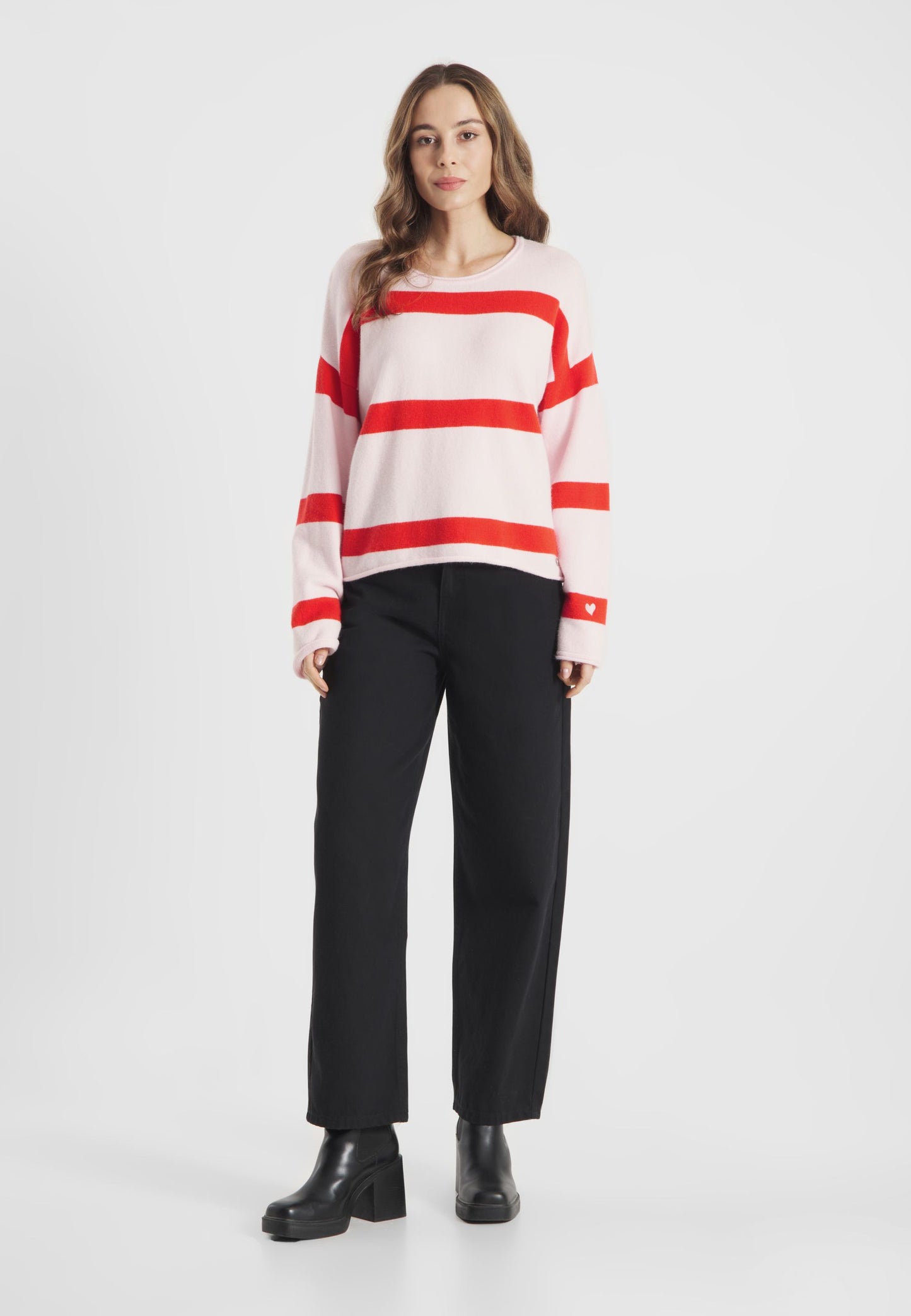FF Pink/Red Stripe Jumper