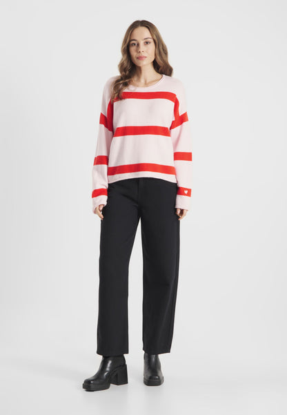 FF Pink/Red Stripe Jumper