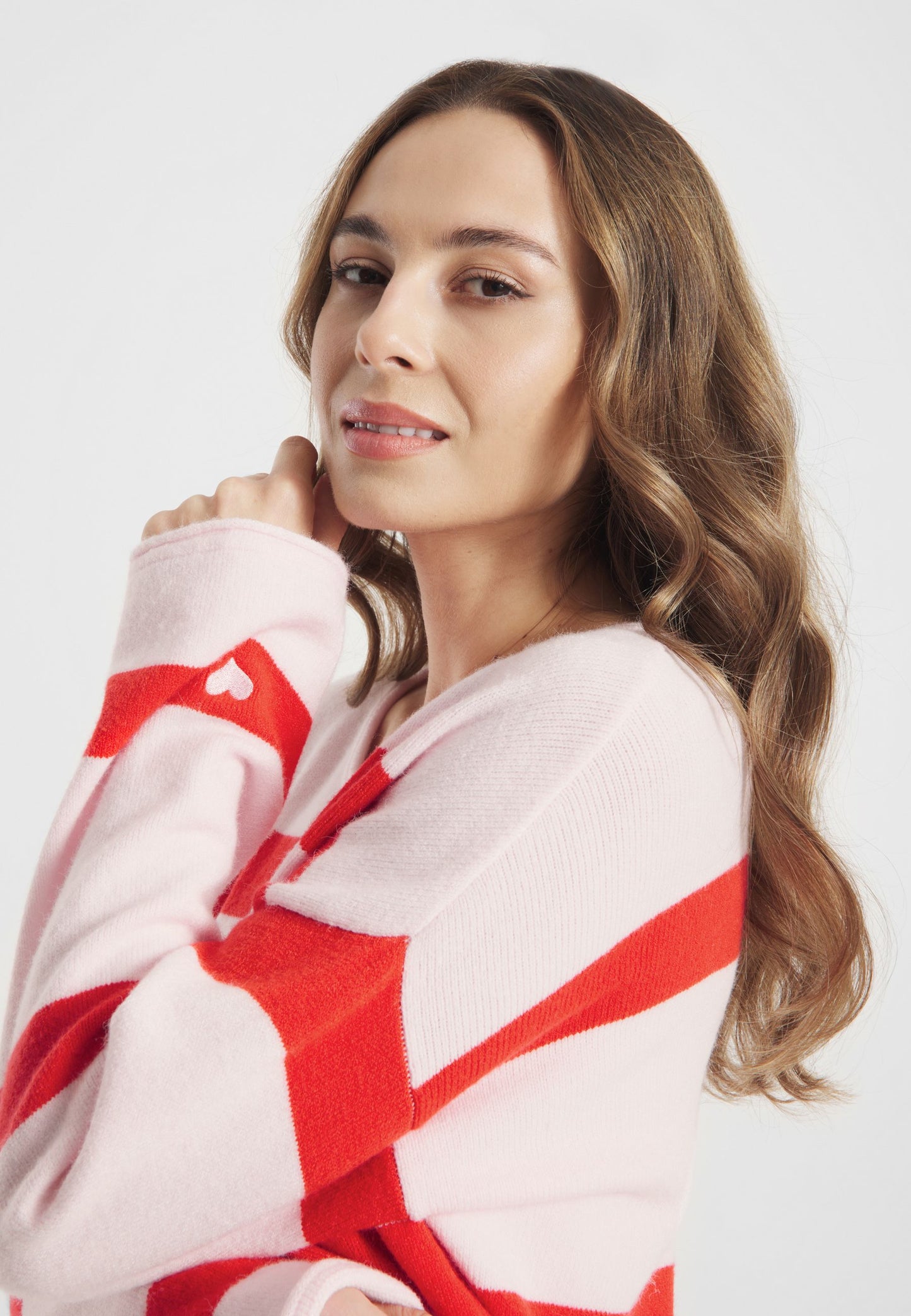 FF Pink/Red Stripe Jumper