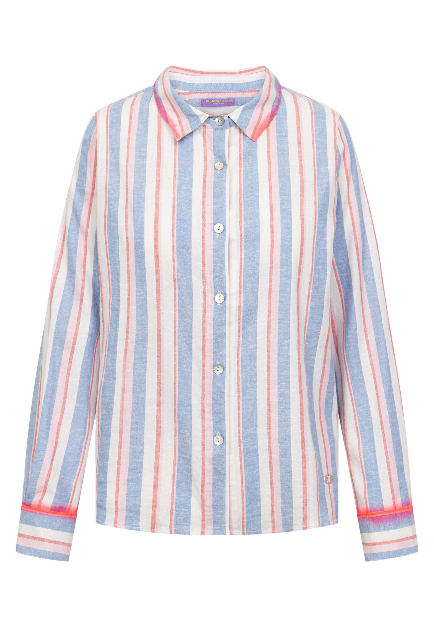 FF Aqua Blue/Pink Stripe Shirt