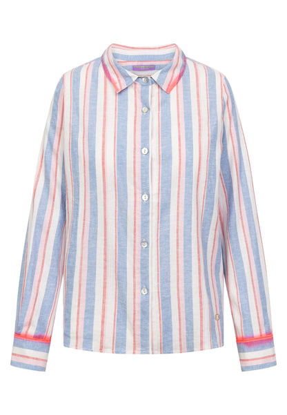 FF Aqua Blue/Pink Stripe Shirt