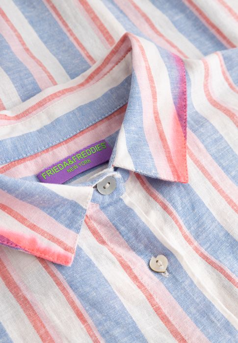 FF Aqua Blue/Pink Stripe Shirt