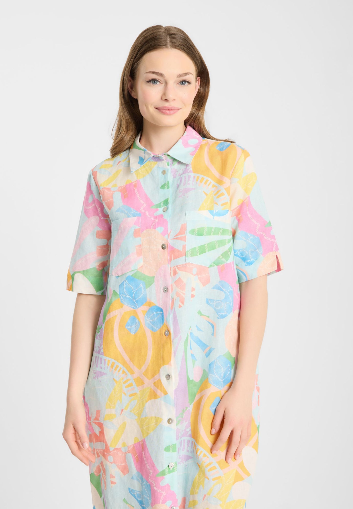 FF Rose Abstract Print Dress