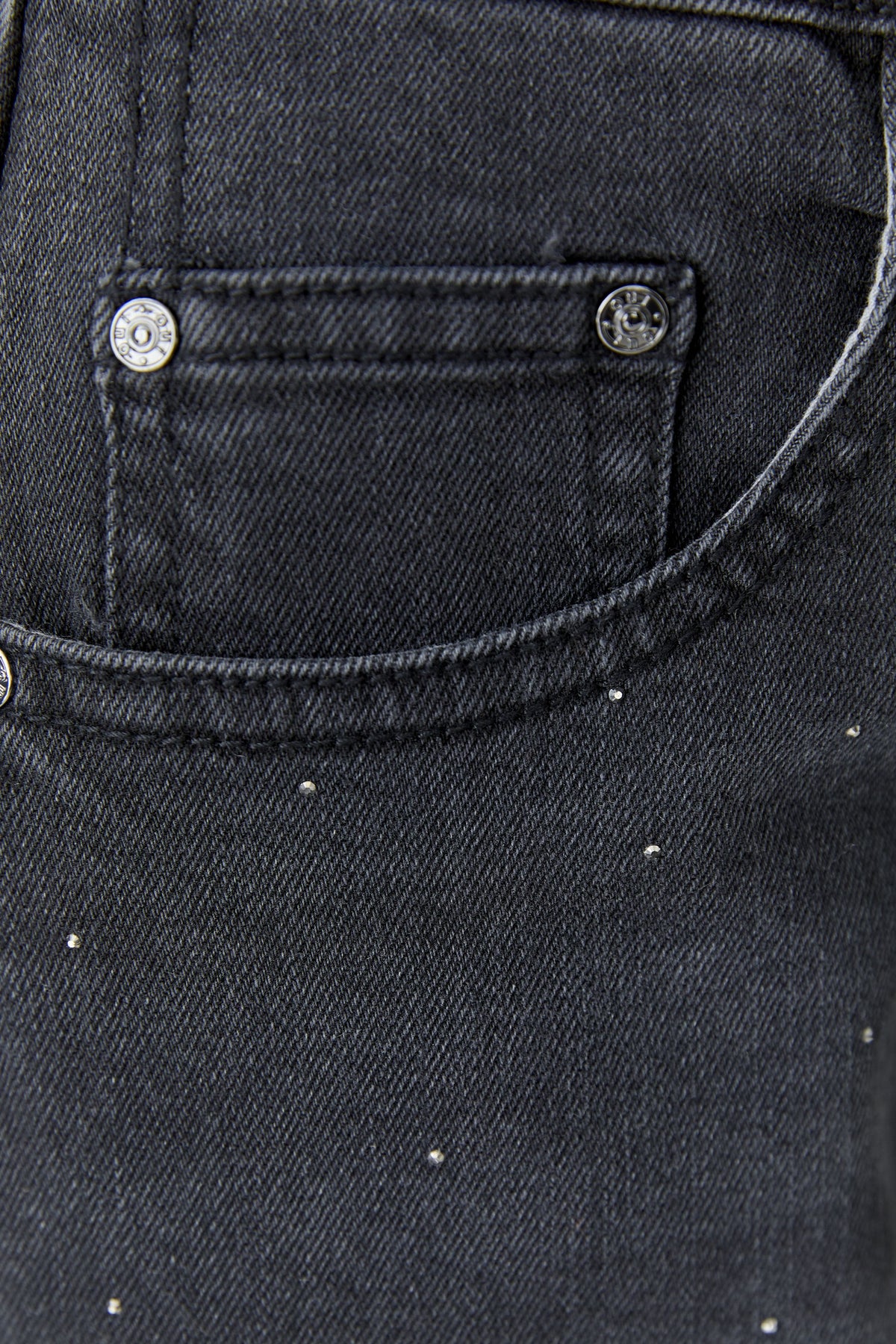Oui Dark Grey Sparkle Barrel Jeans