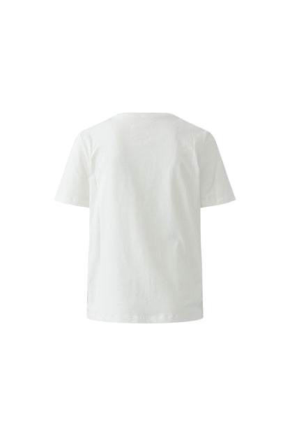 Oui Gardenia Lady Print Sequin T-Shirt