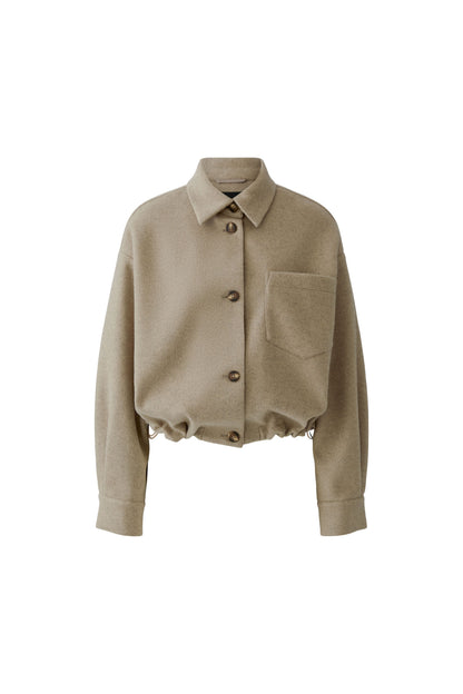 Oui Taupe Toggle Hem Jacket