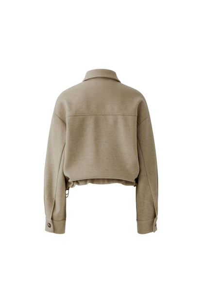 Oui Taupe Toggle Hem Jacket
