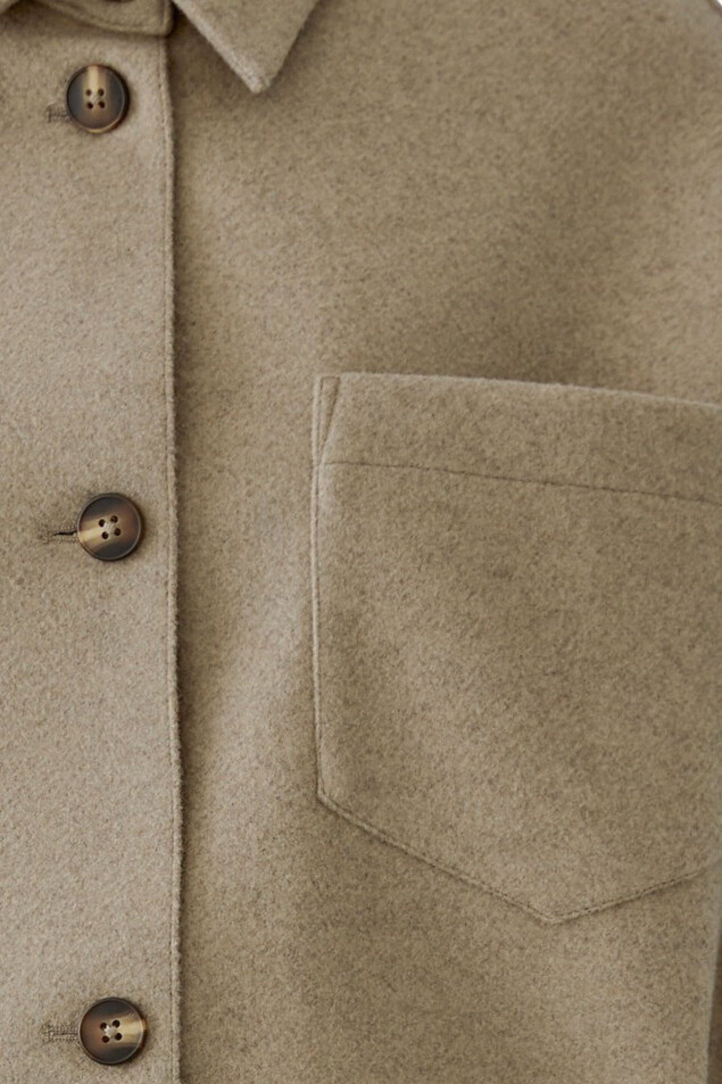 Oui Taupe Toggle Hem Jacket