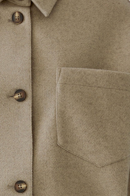 Oui Taupe Toggle Hem Jacket