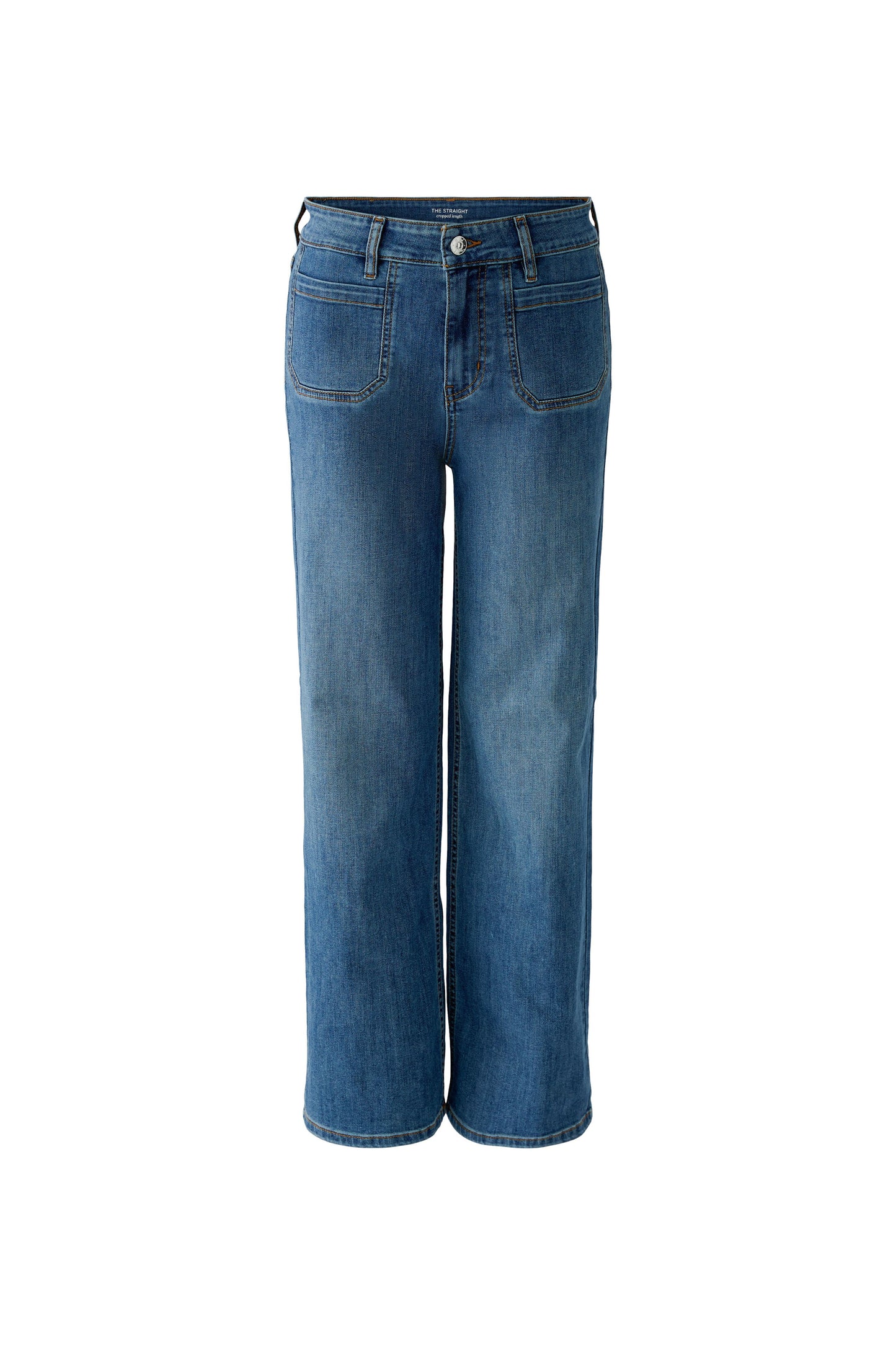 Oui Bright Blue Denim Straight Jeans