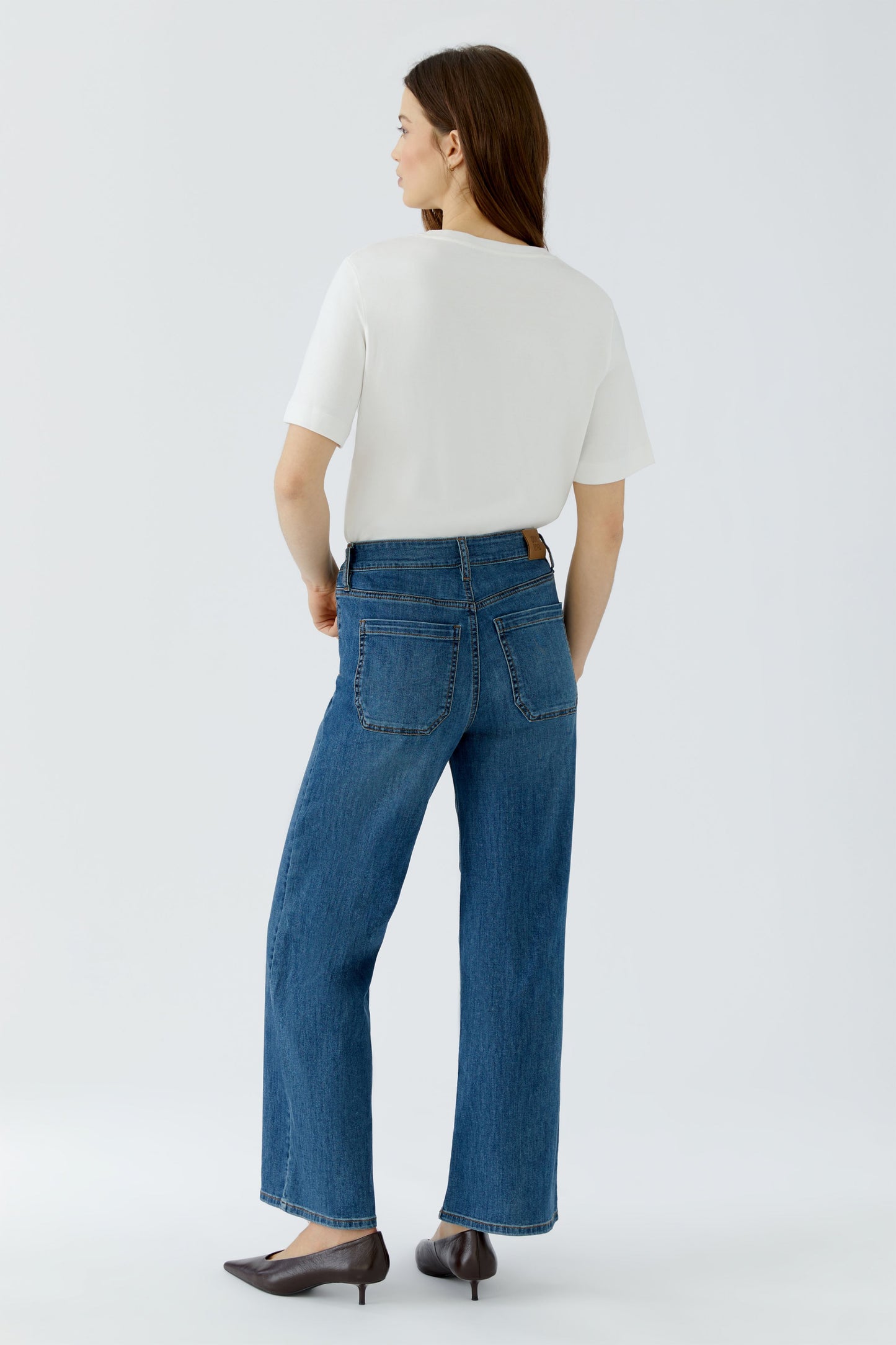 Oui Bright Blue Denim Straight Jeans