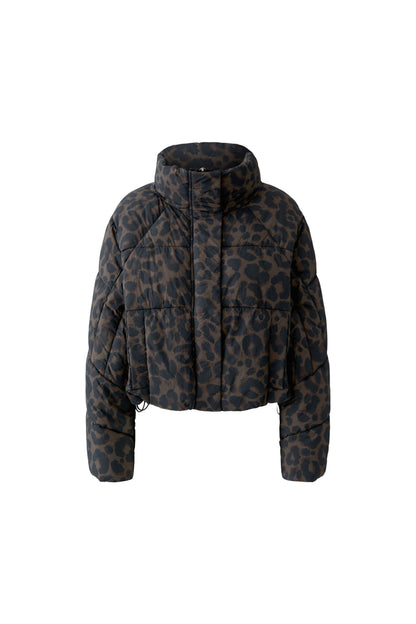 Oui Dark Brown/Grey Animal Print Jacket