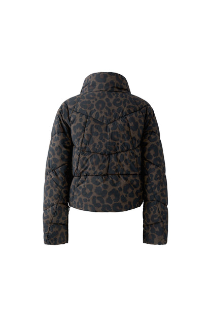 Oui Dark Brown/Grey Animal Print Jacket