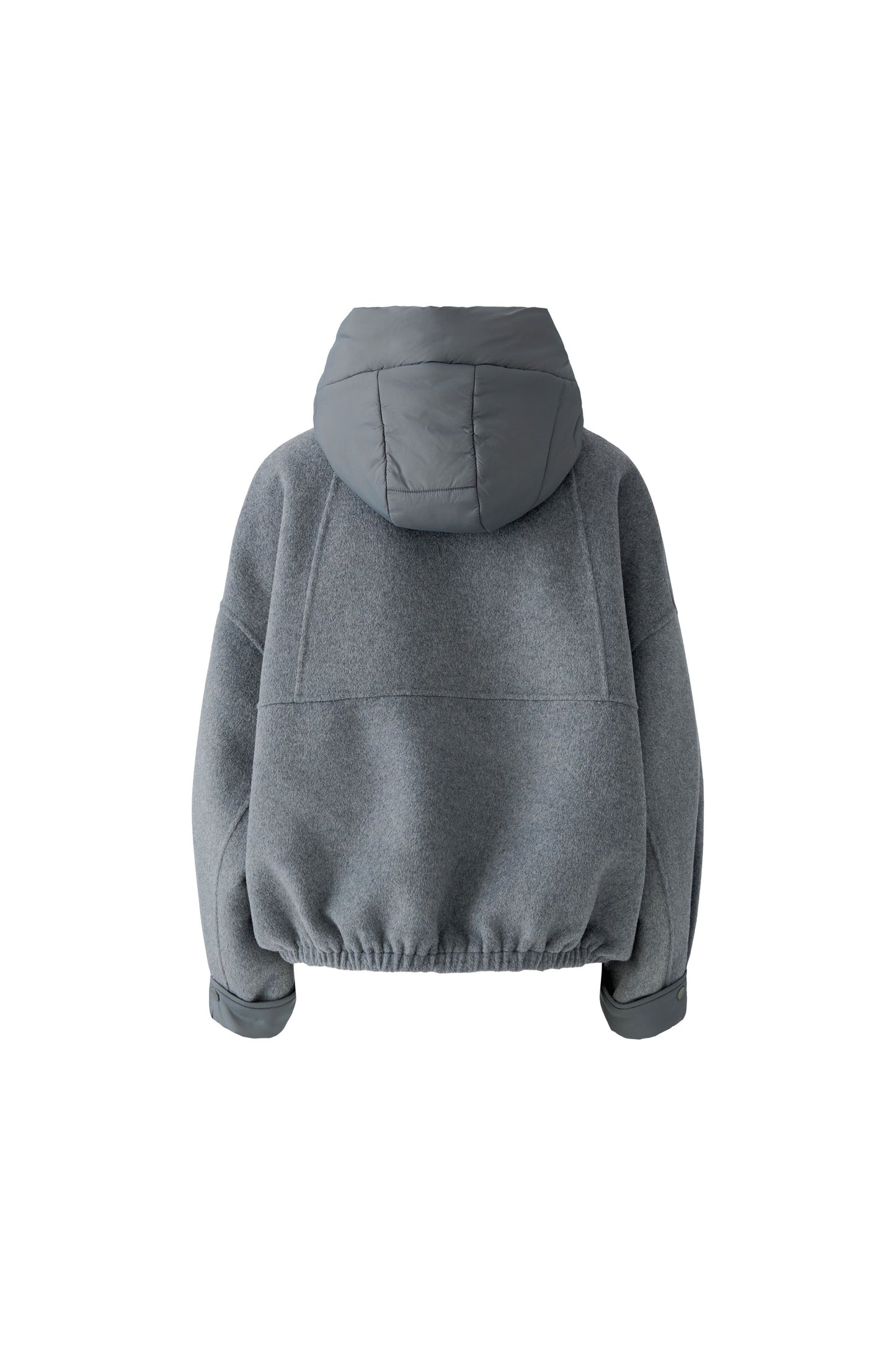 Oui Steel Grey Hooded Jacket