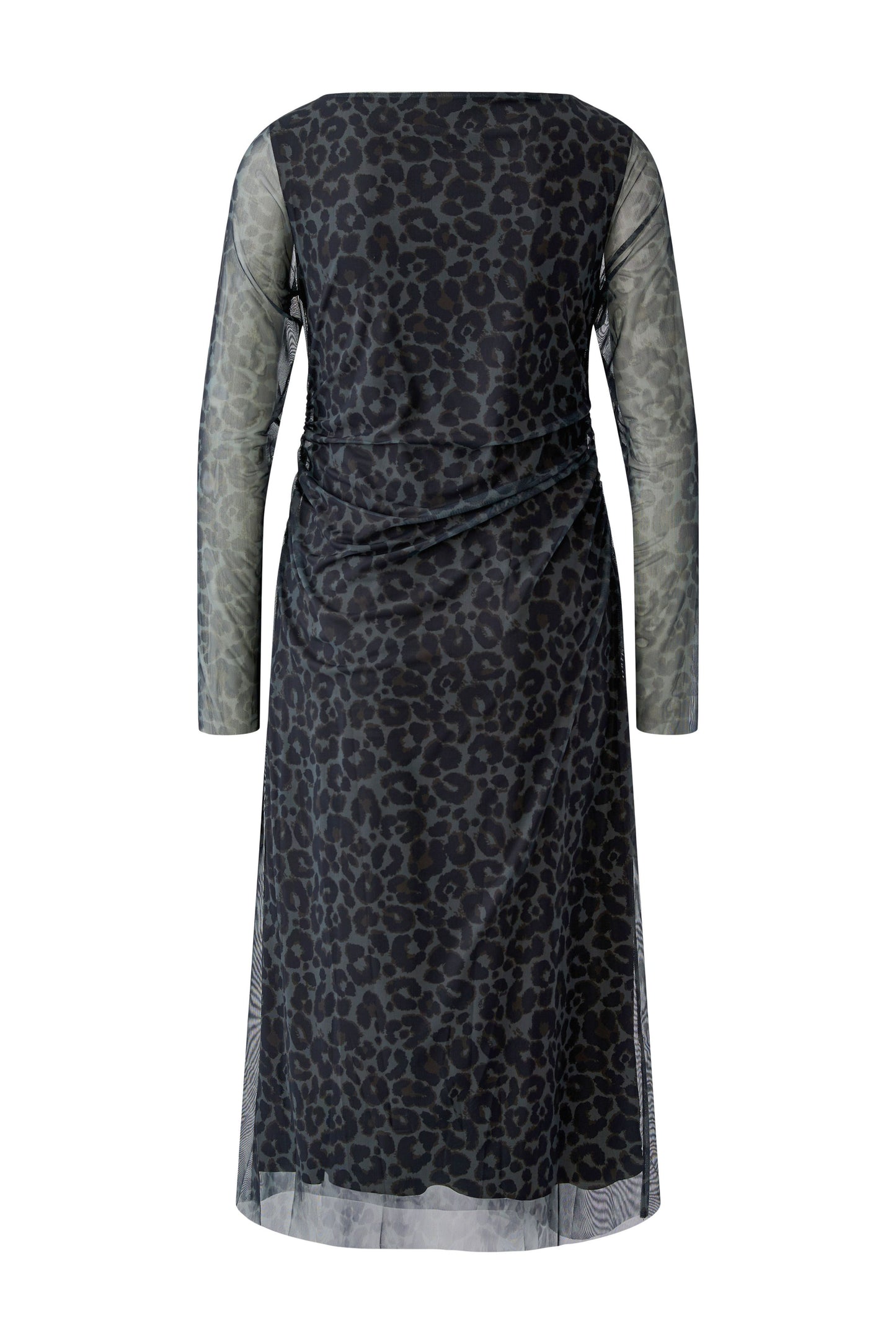 Oui DarkBrown/Grey/Black Leopard Dress