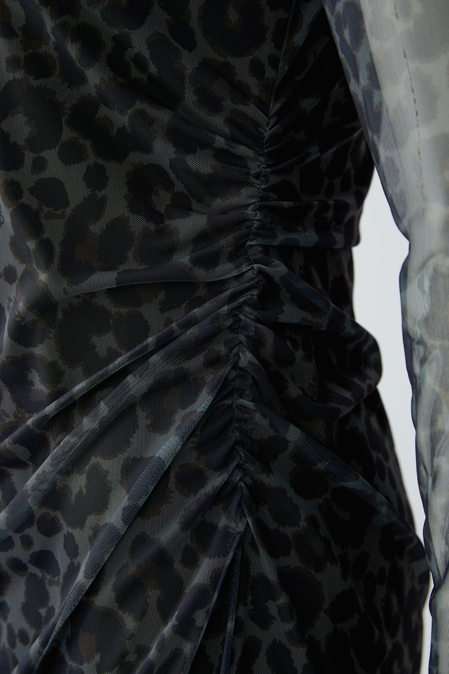 Oui DarkBrown/Grey/Black Leopard Dress