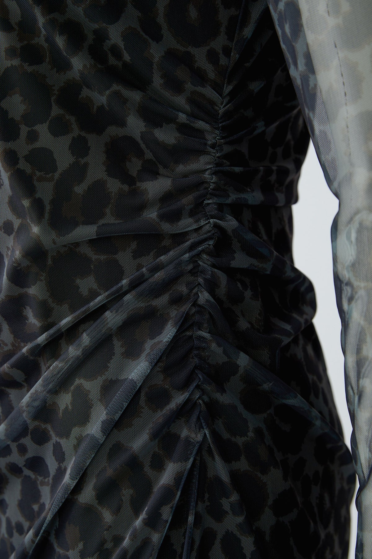 Oui DarkBrown/Grey/Black Leopard Dress