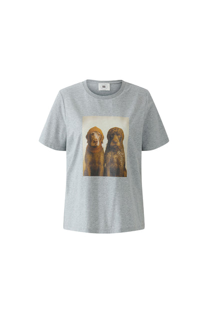 Oui River/Stone Dog Print T-Shirt