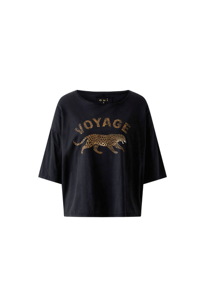 Oui Washed Out Black Voyage T-Shirt