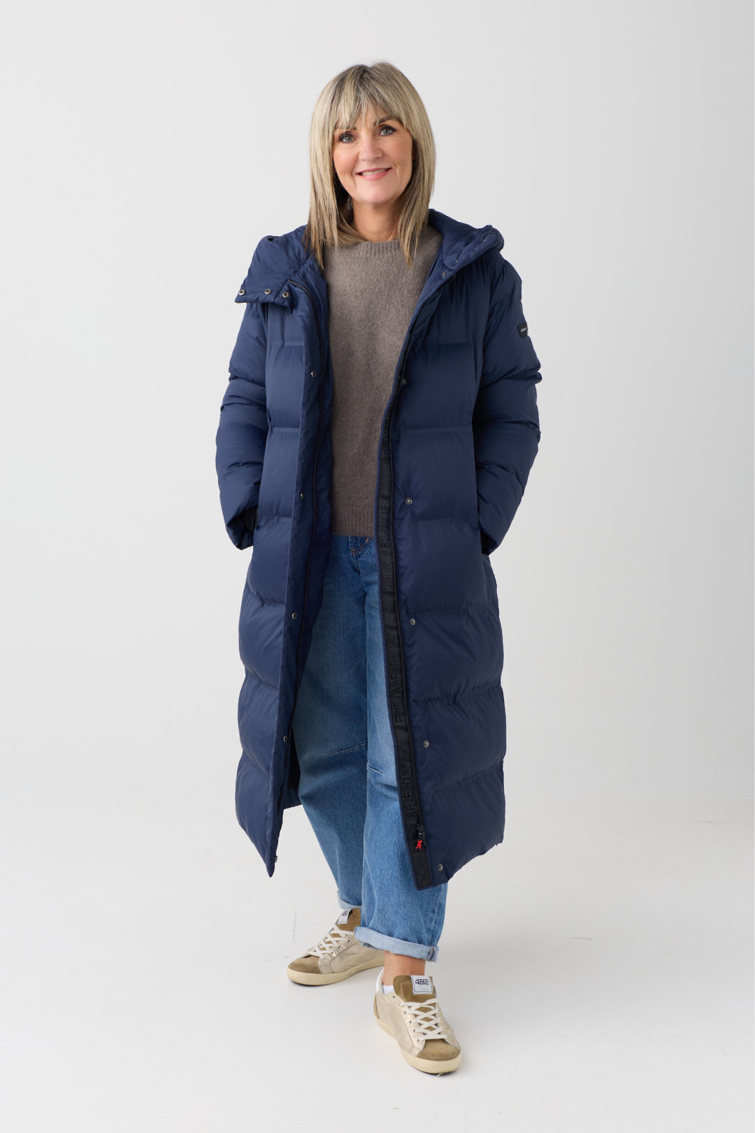 FF Navy Thermolite Hooded Puffer Coat