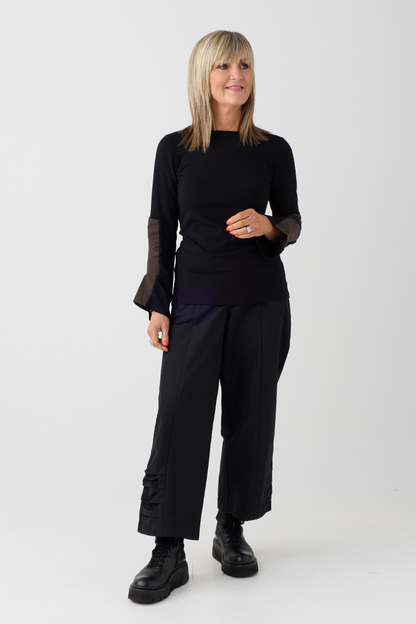 Ozai n Ku Black Pleat Trouser 034