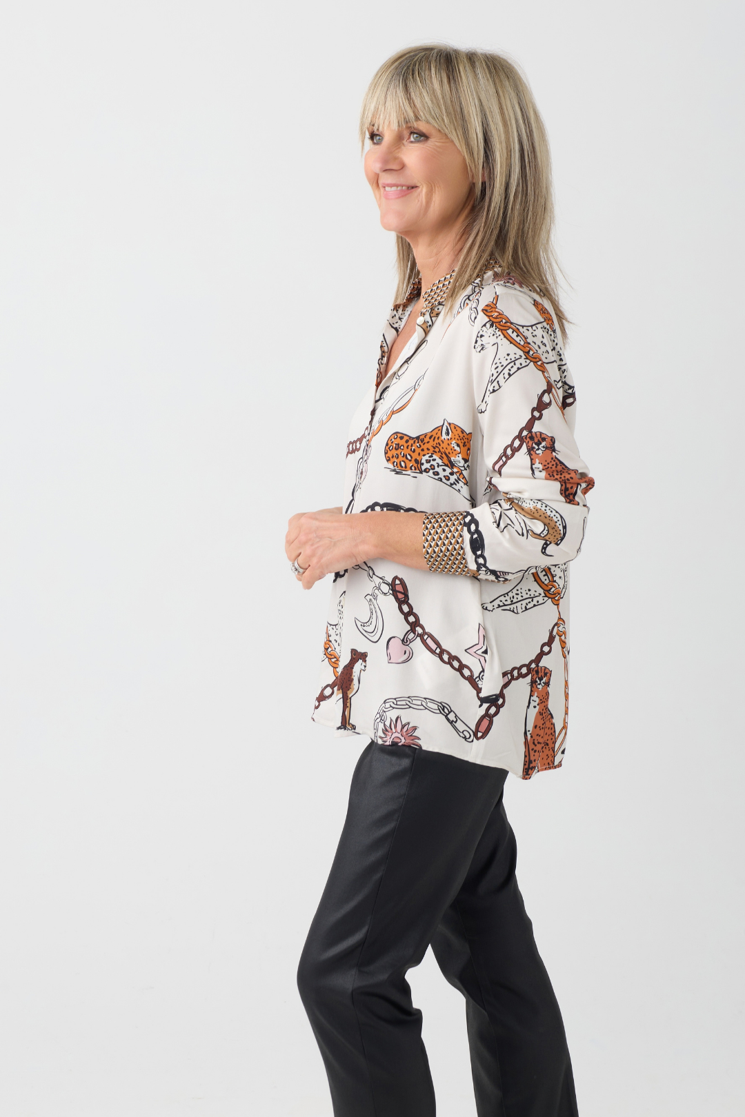 Milano Sand Print Blouse