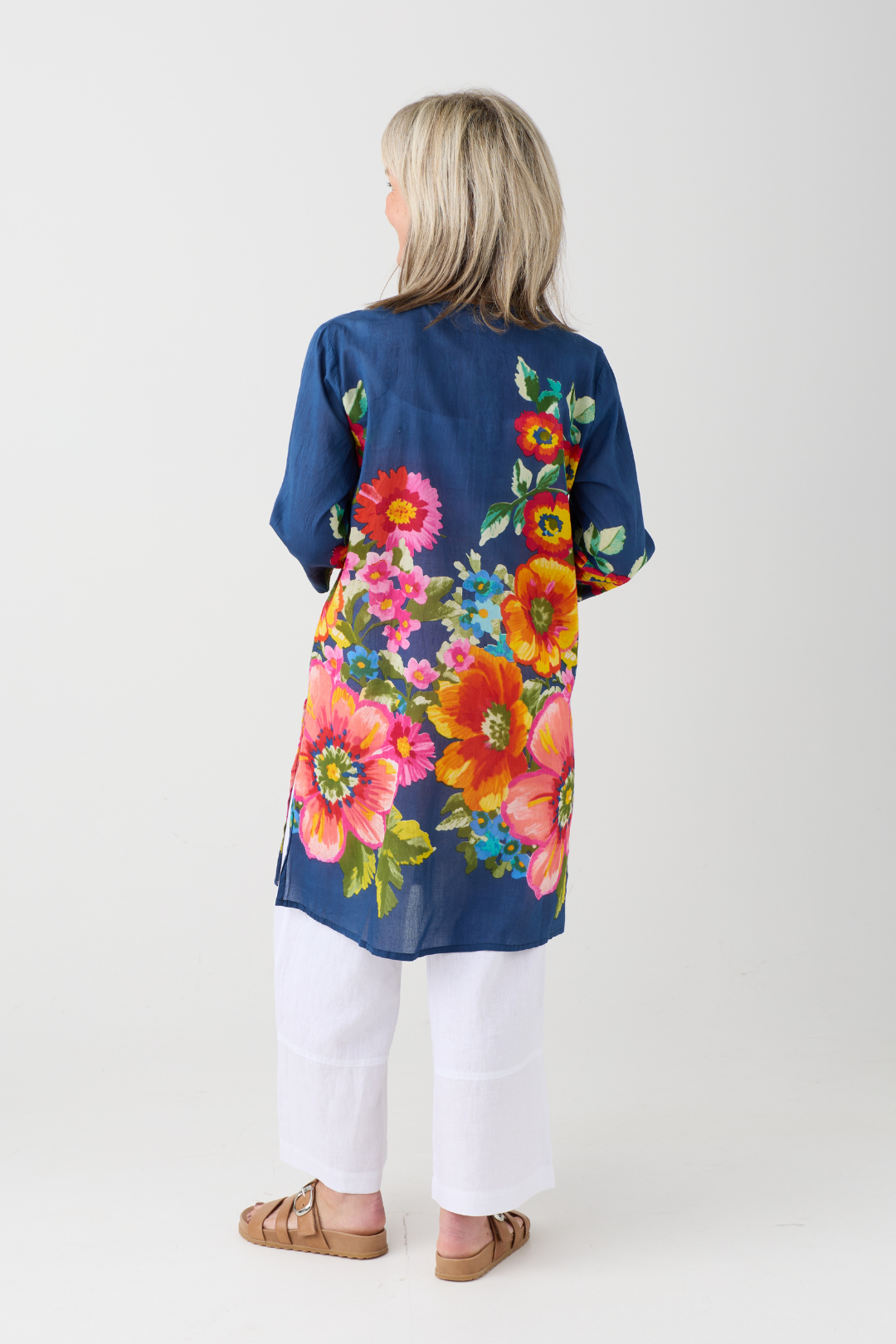 Palme Navy Blue/Floral Printed Tunic