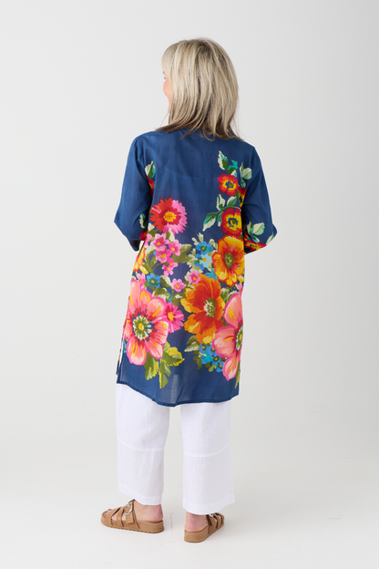 Palme Navy Blue/Floral Printed Tunic
