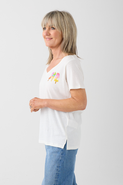 Milano Off-White Ice-Cream T-Shirt