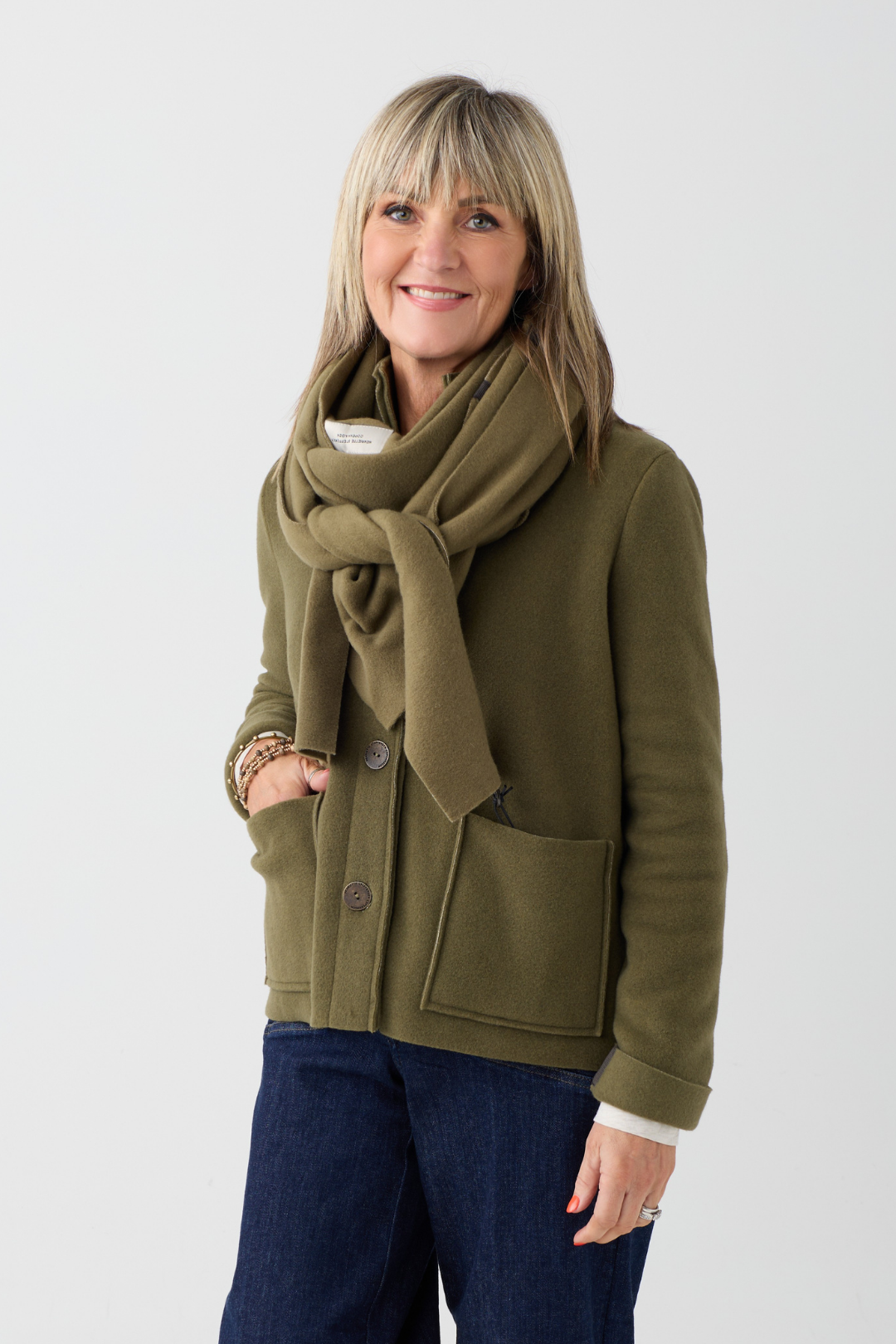 HS Moss Triangle Scarf 4051
