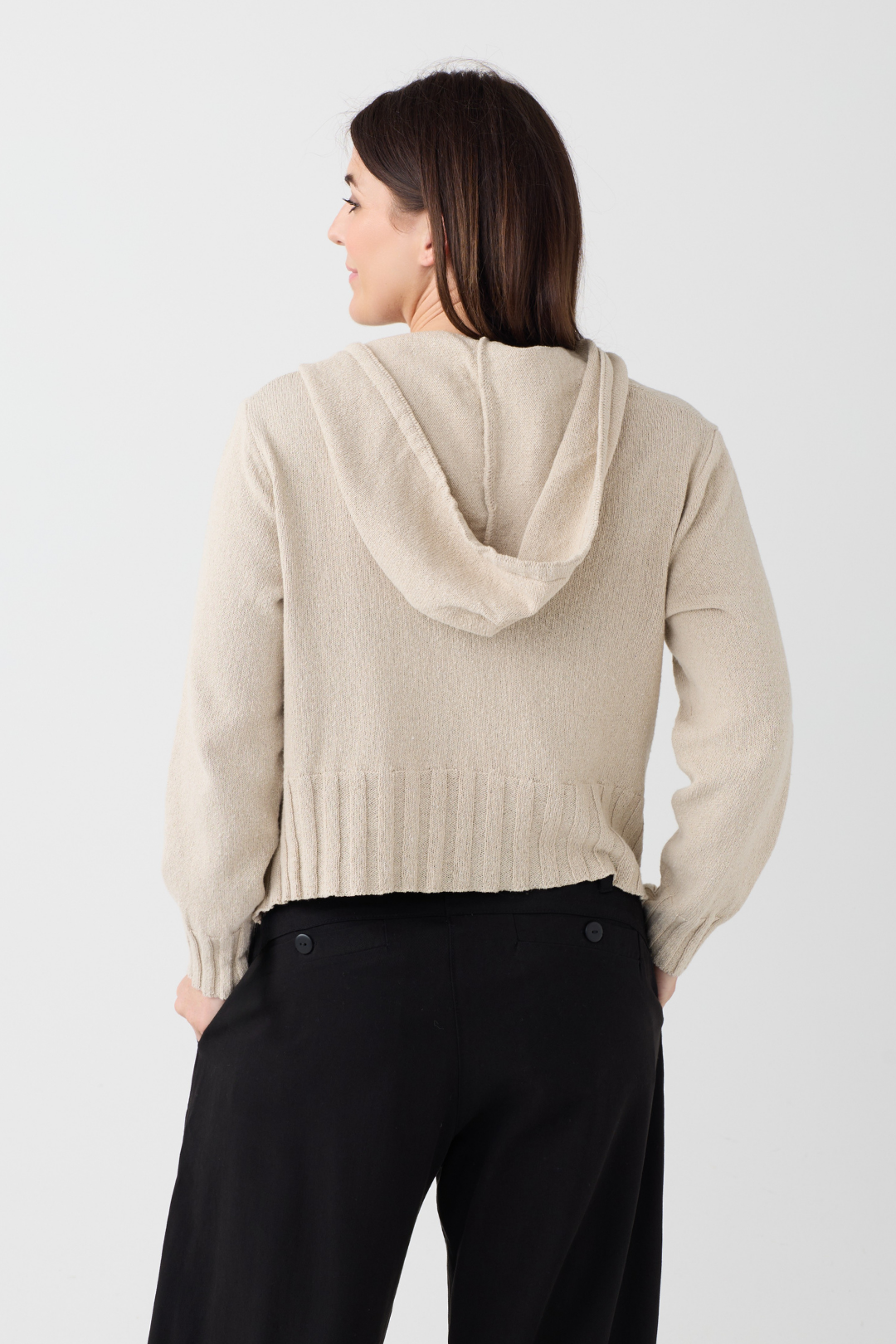 Lurdes Bergada Sand Zip Cardigan 803
