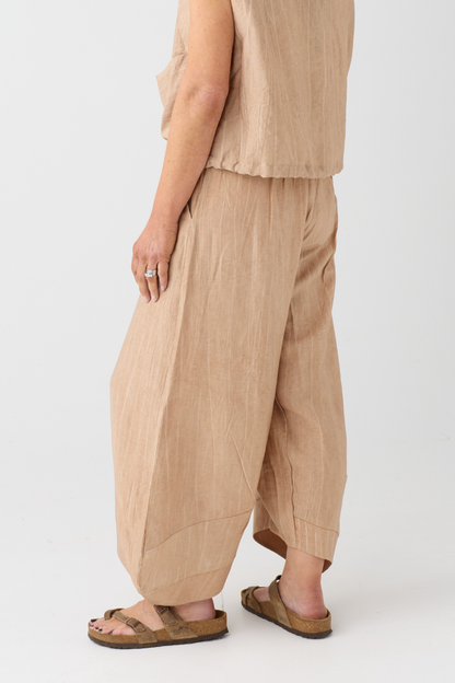 Ozai n Ku Caramel Crinkle Balloon Trouser