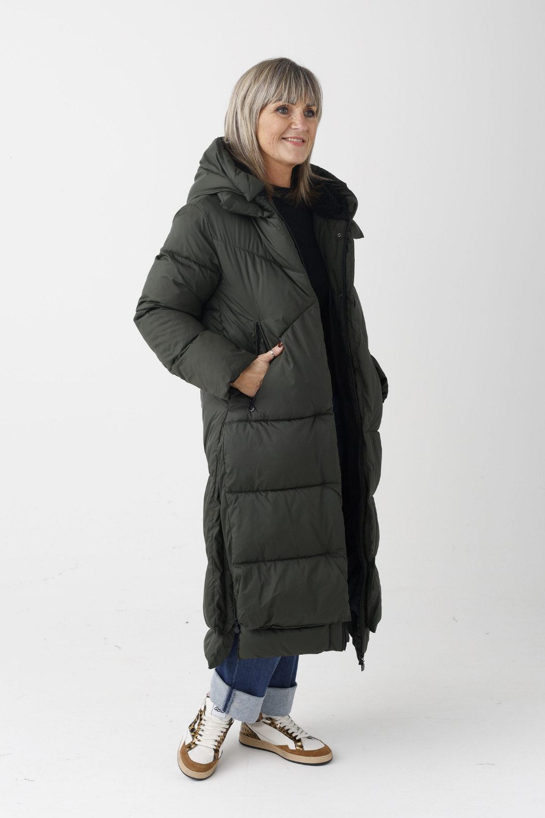 FF Olive/Black Thermolite Padded Coat