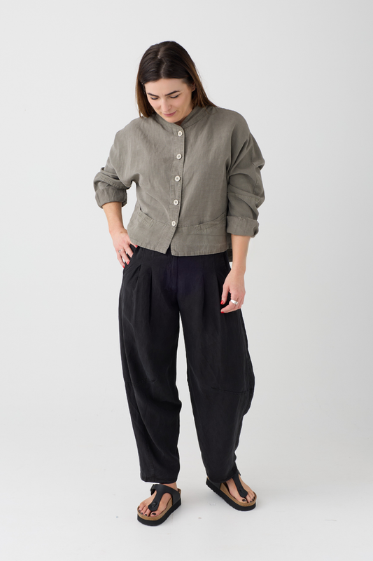 Lurdes Bergada Black Barrel Trousers 020