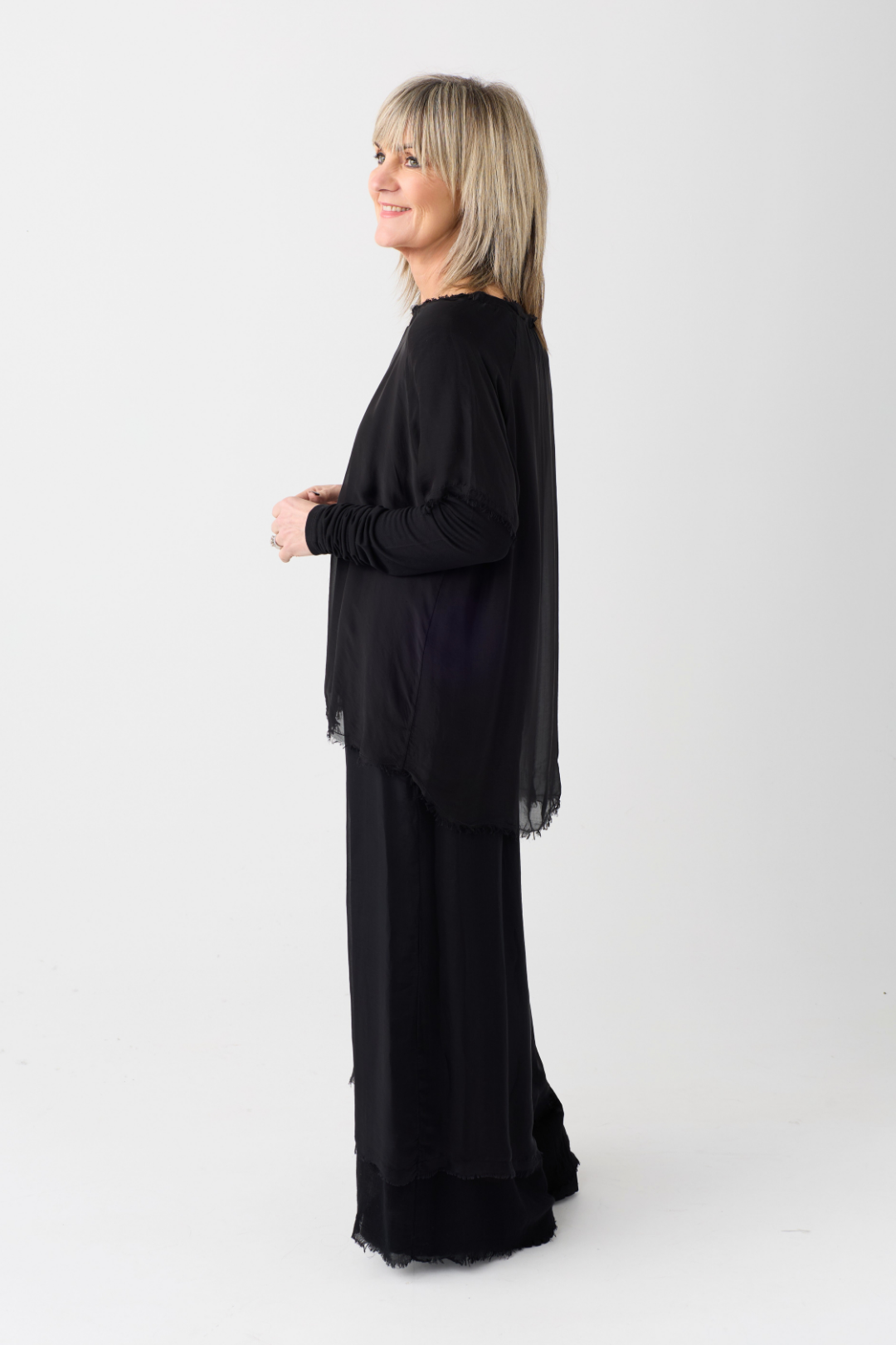 Sanctamuerte Black Double Layer Trousers