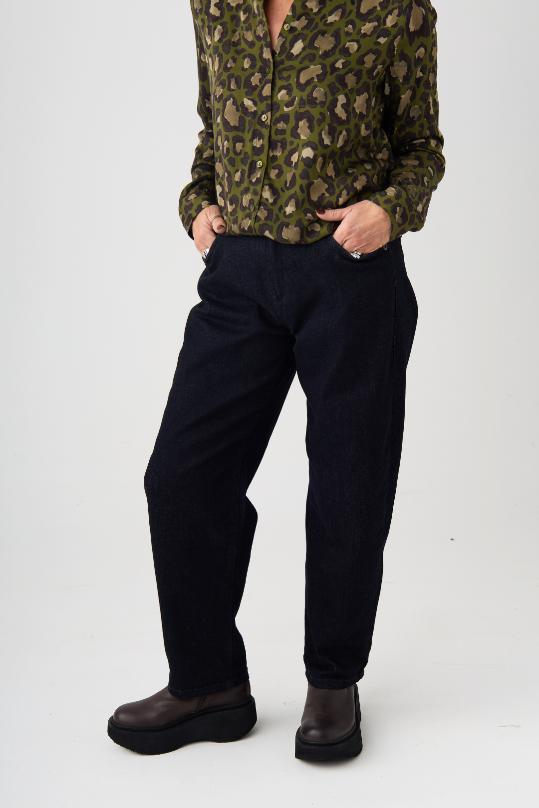Mac Danni Dark Rinsed Barrel Jeans