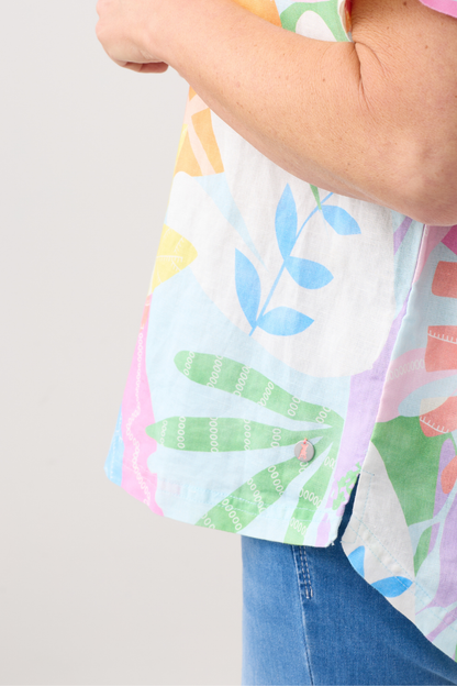FF Rose Abstract Print Top