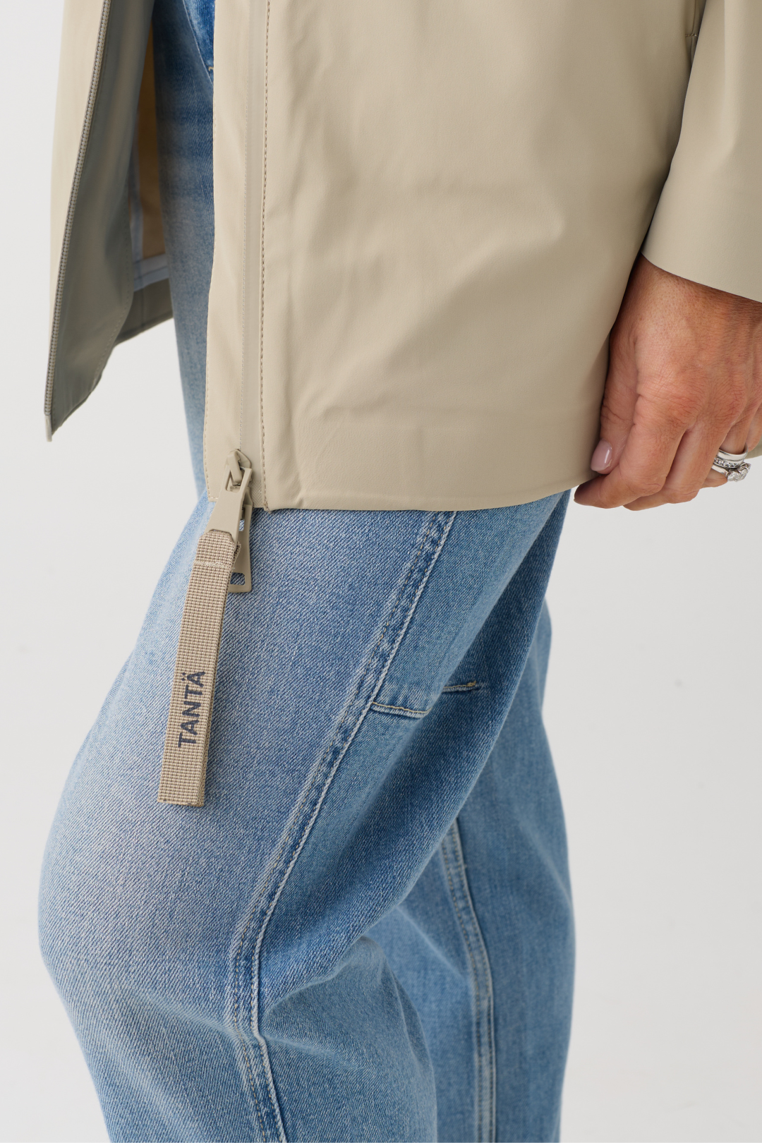 Tanta Jala Stone Grey Raincoat
