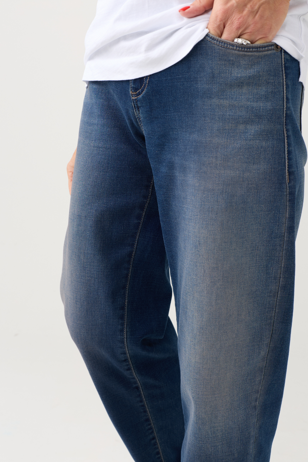 Mac Danni Stormy Mid Blue Barrel Jeans