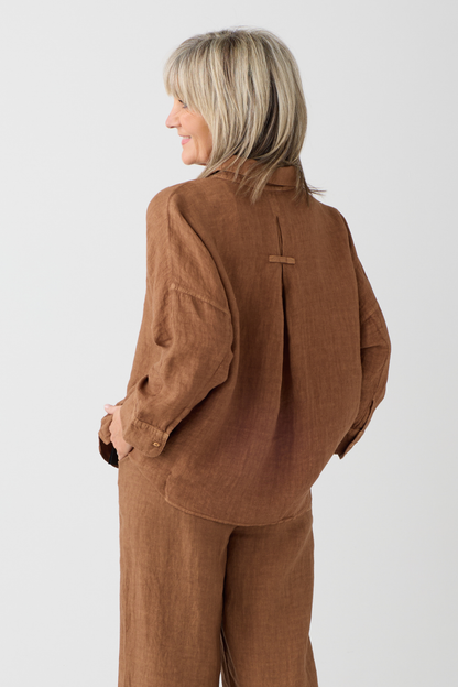 Oui Partridge Linen Blouse